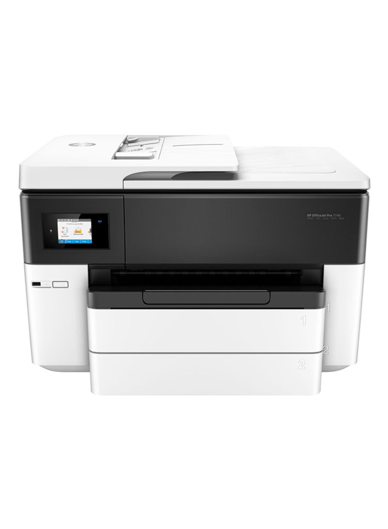 OfficeJet Pro 7740 All-In-One Printer With Scan/ Wi-Fi Function/Black,G5J38A White/Black