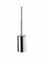 Free Standing Toilet Brush With Lid Silver 17.2x3.5x1.1inch