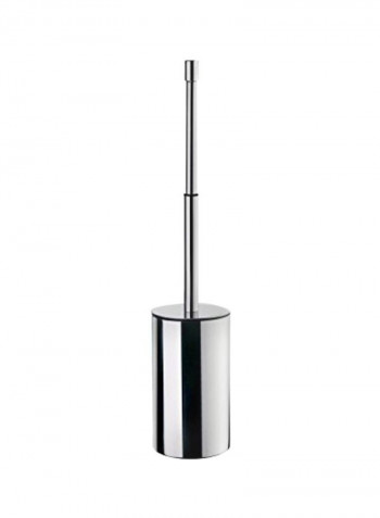 Free Standing Toilet Brush With Lid Silver 17.2x3.5x1.1inch