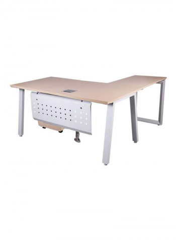 Bentuk Modern Workstation With Drawer Oak/White