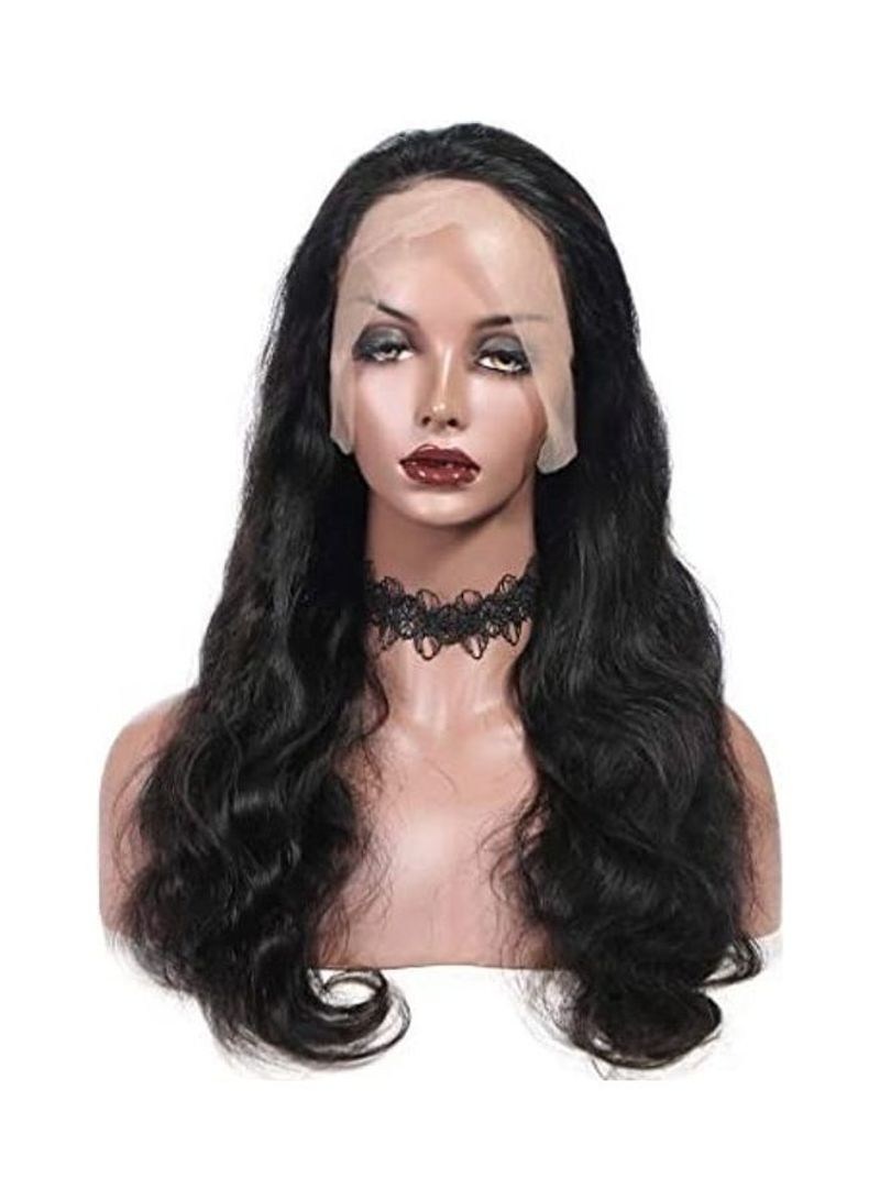 Front Lace Human Hair Extensions Black 26inch