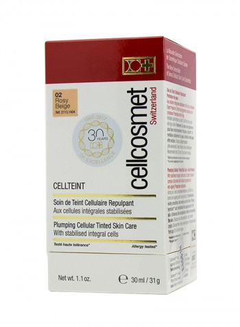 CellTeint Plumping Cellular Tinted Skincare 02 Rosy Beige 30ml