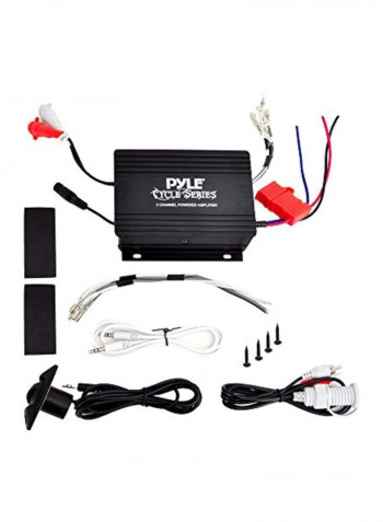 Wakeboard Speaker And Amplifier System Kit PLUTVA102 Black