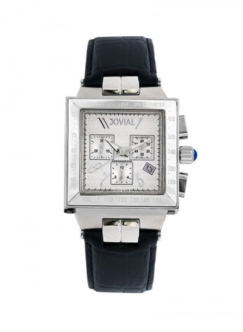 Men's Casual Leather Chronograph Wrist Watch 11065 GSLC 11