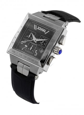 Men's Casual Leather Chronograph Wrist Watch 11065 GSLC 13