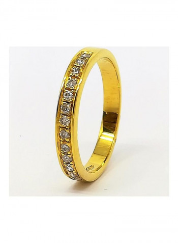 18 Karat Gold With 0.28 Ct Diamond Band Ring
