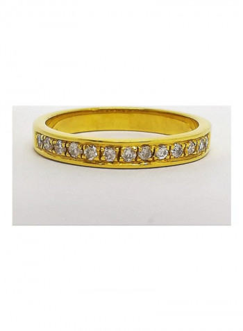 18 Karat Gold With 0.28 Ct Diamond Band Ring