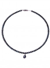 18K White Gold Freshwater Pearl With Diamond Necklace