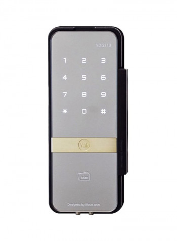 YDG313 Digital Glass Door Lock Grey/Black/Gold