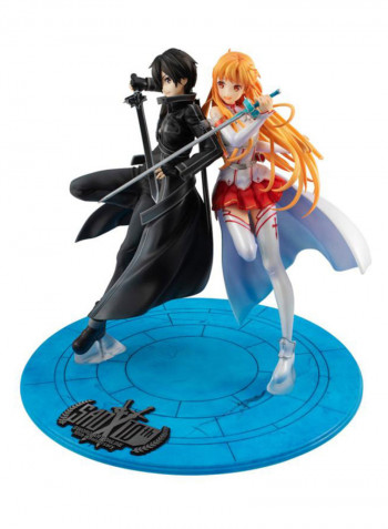 2-Piece Lucrea Kirito And Asuna Action Figure Set 8.6inch