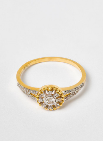18 Karat Gold Sparkle Ring