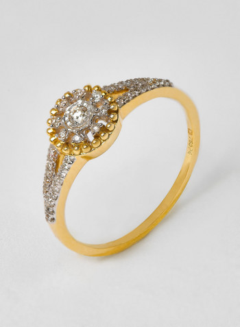 18 Karat Gold Sparkle Ring