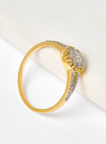18 Karat Gold Sparkle Ring