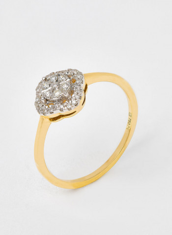 18 Karat Gold Sparkle Ring