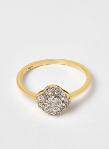 18 Karat Gold Sparkle Ring