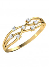18K Gold Exquisite Design Rising Star Diamond Ring