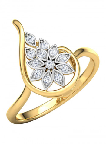 18K Gold Exquisite Design Aroma Drop Diamond Ring