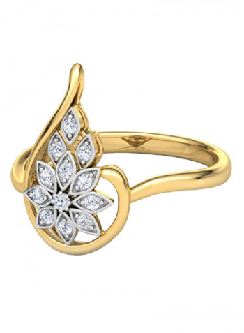 18K Gold Exquisite Design Aroma Drop Diamond Ring