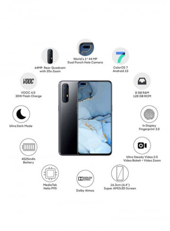 Reno 3 Pro Dual SIM Midnight Black 8GB RAM 256GB 4G LTE