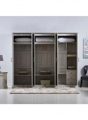 Angelic Mirror Wardrobe Grey