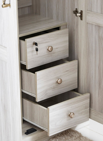 Angelic Mirror Wardrobe Grey