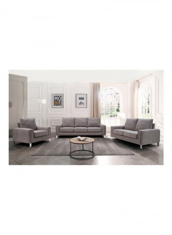 Caster 3-Seater Sofa Grey