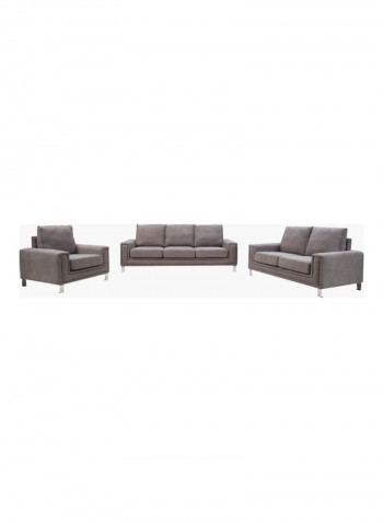Caster 3-Seater Sofa Grey