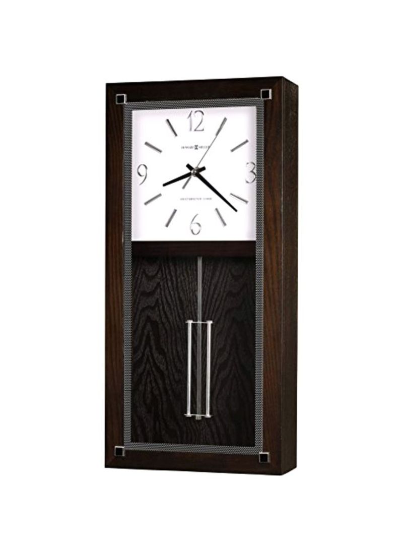 Reese Wall Clock Brown/White/Silver 3.5x10x21inch