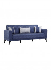 Veronica 3 Seater Sofa Blue 225 x 98 x 90cm