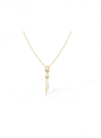 18 Karat Farah Gold Necklace With Diamond Pendant