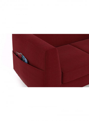 Rubik 3-Seater Sofa Red 190x85x80centimeter