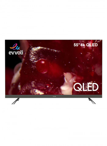 55 Inch 4k QLED Android smart Tv With Bulit in Evvo Sound bar 55EV350QA Black