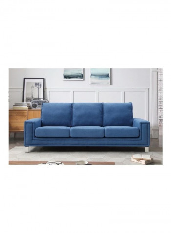 Caster 3-Seater Sofa Blue