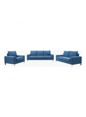 Caster 3-Seater Sofa Blue