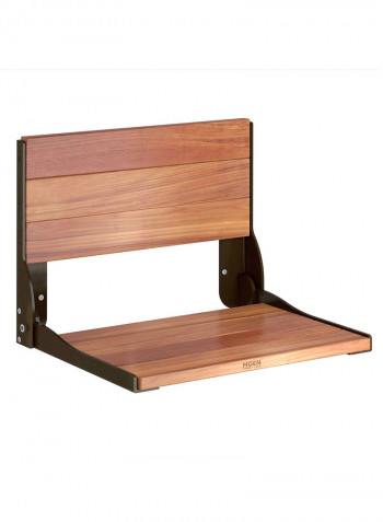 Home Care Wall Mounted Folding Shower Seat Brown/Black