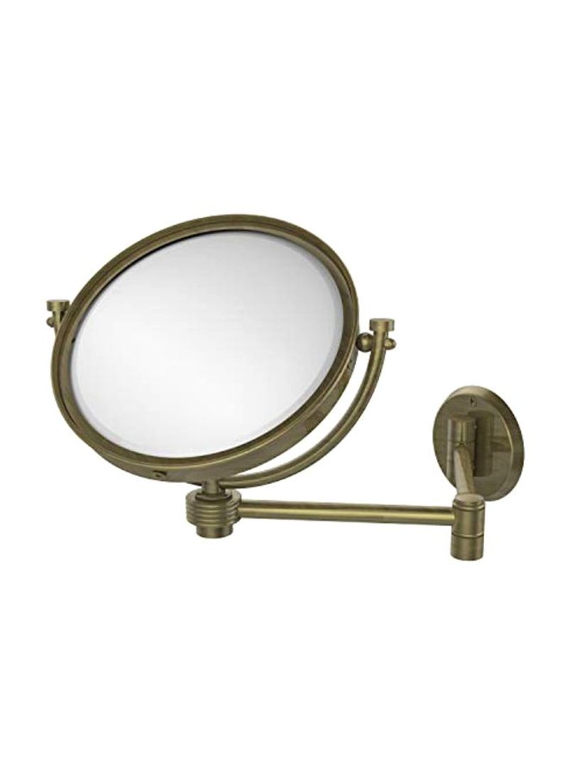 Wall Mounted Make Up Mirror Antique Brass 8inch