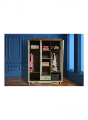 3-Door Aquarius Kids Wardrobe Beige/Brown