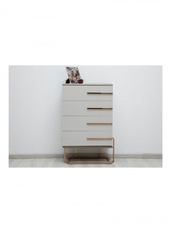 4 Drawer Meadow Chest Grey/Golden
