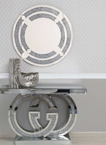 Rennick Console Table With Mirror Silver