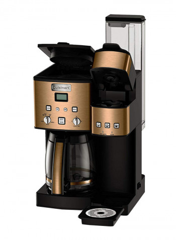 12-Cup Single Serve Brewer Coffee Maker 40 oz CUISS15CP ذهبي/ أسود/ شفاف