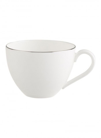 12-Piece Anmut Platinum Coffee Cup And Saucer Set White/Silver