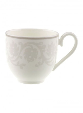 12-Piece Pearl Espresso Cup And Saucer Set White/Grey