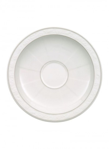 12-Piece Pearl Espresso Cup And Saucer Set White/Grey