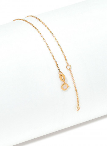 18 Karat Rose Gold Malachite Single Stone Necklace