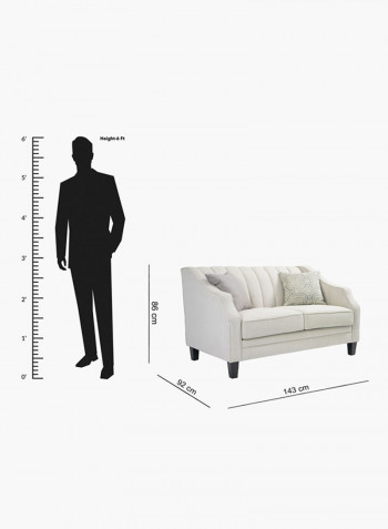 Freida Sofa With Two Cushions Grey