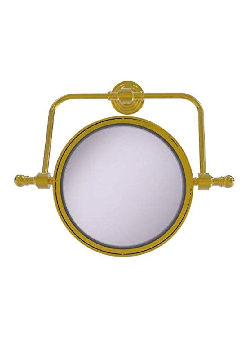 Retro Wave Collection 5x Magnification Make-Up Mirror Clear/Gold 8inch