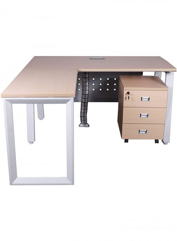 Bentuk Modern Workstation Oak 160cm