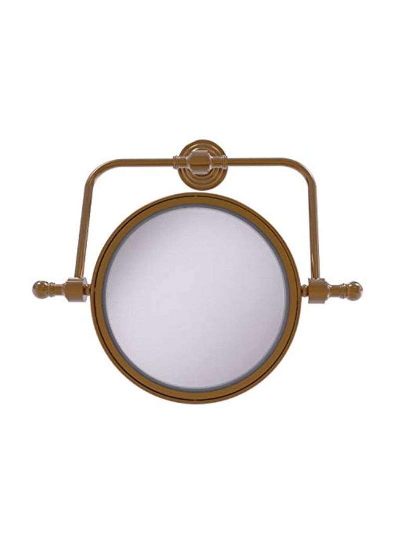 Retro Wave Collection Wall Mounted Mirror Clear/Gold 8inch