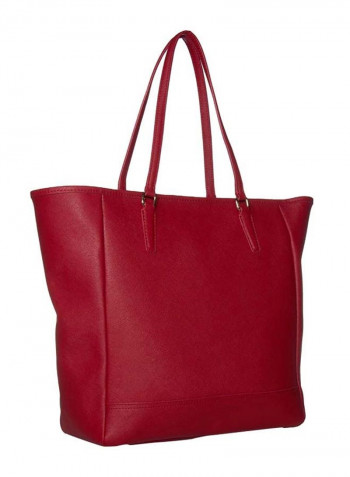 Charlotte Saffiano Tote Bag Red