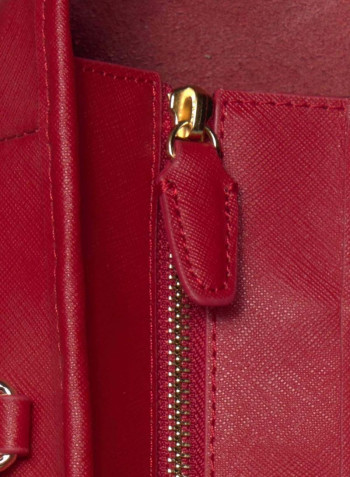 Charlotte Saffiano Tote Bag Red